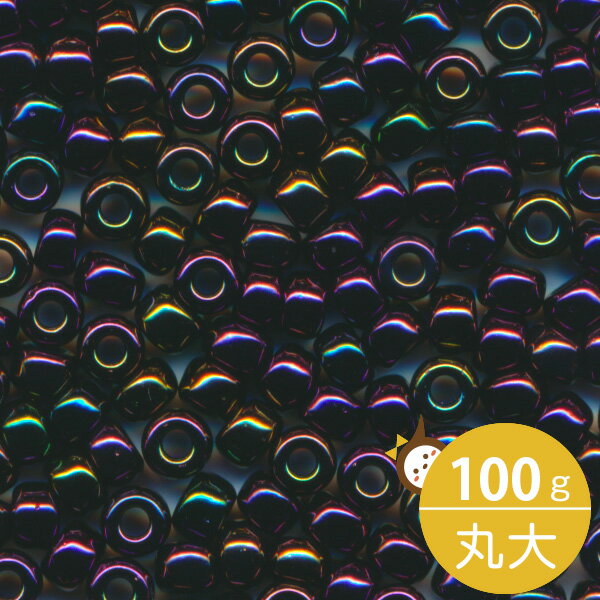 MIYUKI シードビーズ 丸大 8/0 約3mm #454(#724) 紫玉虫 100グラムバラ (20グラムパック×5個) 約3,900粒入り ミユキビーズ