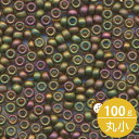 MIYUKI シードビーズ 丸小 11/0 約2mm #2035 クリスタルゴールドラスターAB(ツヤ消) 100グラムバラ (20グラムパック×5個) 約11,000粒入り ミユキビーズ つや消し