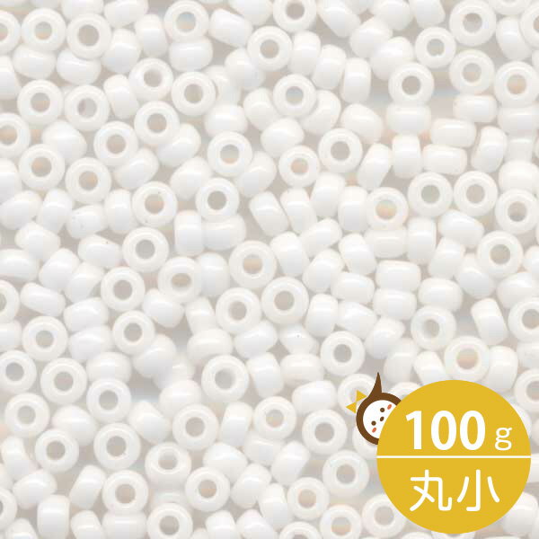 MIYUKI シードビーズ 丸小 11/0 約2mm #402 白ギョク 100グラムバラ (20グラムパック×5個) 約11,000粒入り ミユキビーズ