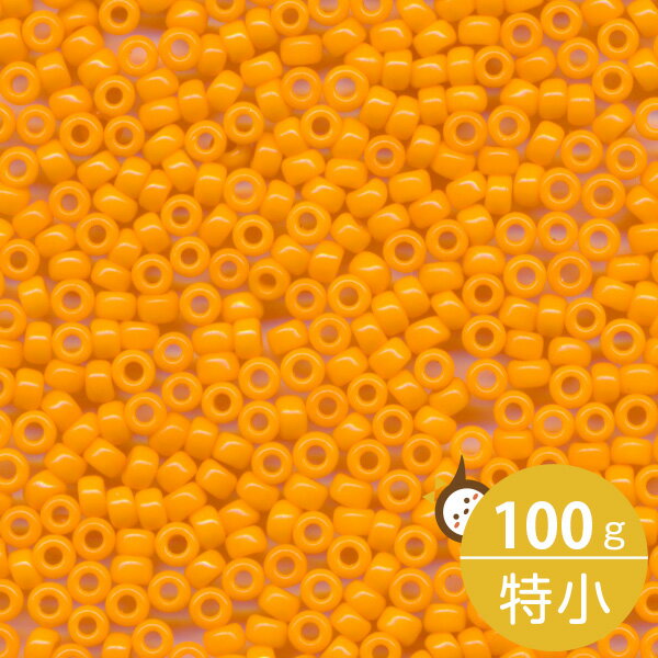 MIYUKI シードビーズ 丸特小 15/0 約1.5mm #405 ライトオレンジギョク 100グラムバラ (20グラムパック×5個) 約25,000粒入り ミユキビーズ