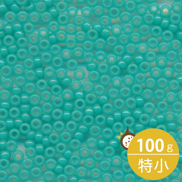 MIYUKI シードビーズ 丸特小 15/0 約1.5mm #412 ターコイズグリーンギョク 100グラムバラ (20グラムパック×5個) 約25,000粒入り ミユキビーズ
