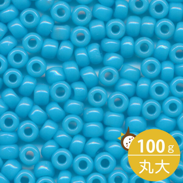 MIYUKI シードビーズ 丸大 8/0 約3mm #413(#744) 水ギョク 100グラムバラ (20グラムパック×5個) 約3,900粒入り ミユキビーズ