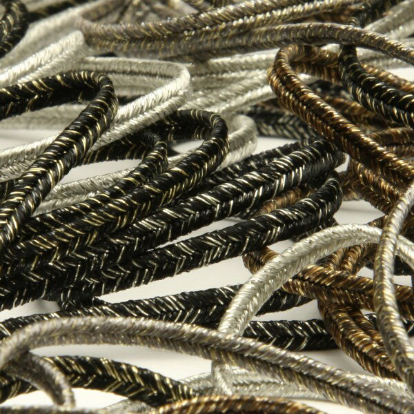 ソウタシエ コード ブレード アンティークメタリック 約3mm 手芸 服飾 蛇腹 FUJIYAMA RIBBON