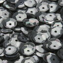 フランス製 高級スパンコール 亀甲 5mm ヘマタイト メタリック 10グラム 約1,500枚入り