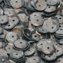 フランス製 高級スパンコール 亀甲 6mm ダークブラウン メタリックマット 10グラム 約1,000枚入り