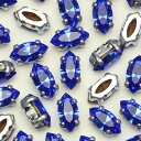 スワロフスキー爪付き 2穴 #4200 8x4mm サファイア 10個入り