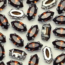 スワロフスキー爪付き 2穴 #4200 8x4mm スモークトパーズ 10個入り