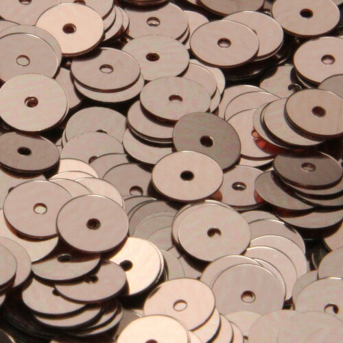 フランス製 高級スパンコール メタリック グラデーション スパングル 平丸 6mm ライトレッド