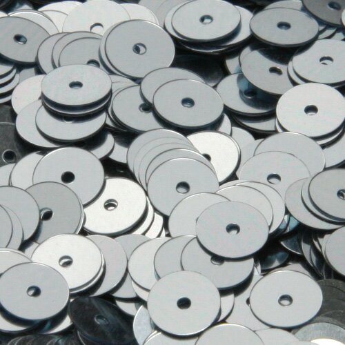 フランス製 高級スパンコール メタリック グラデーション スパングル 平丸 6mm ライトブルー