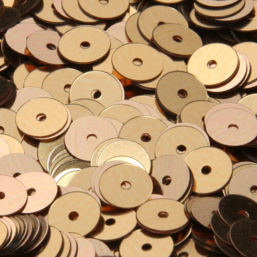 フランス製 高級スパンコール メタリック グラデーション スパングル 平丸 6mm ライトオレンジ