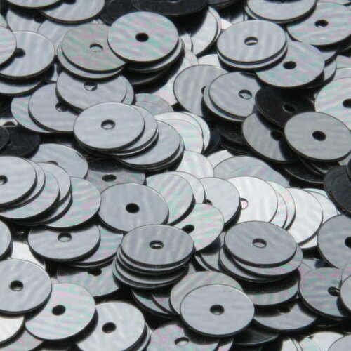 フランス製 高級スパンコール メタリック グラデーション スパングル 平丸 6mm グレー