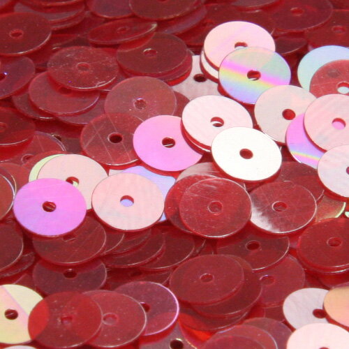 フランス製 高級スパンコール 透明 グラデーション スパングル 平丸 6mm ダークピンク アイリス