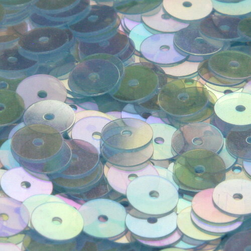 フランス製 高級スパンコール 透明 グラデーション スパングル 平丸 6mm ライトブルー アイリス