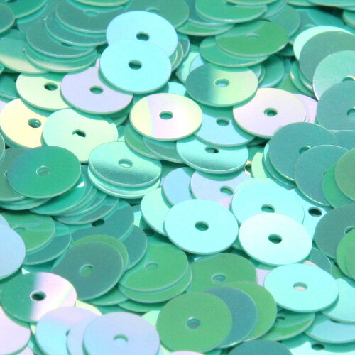 フランス製 高級スパンコール 不透明 グラデーション スパングル 平丸 6mm グリーン アイリス