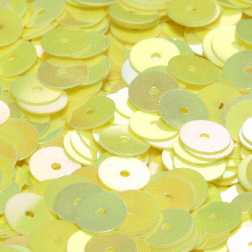 フランス製 高級スパンコール 不透明 グラデーション スパングル 平丸 6mm イエロー アイリス