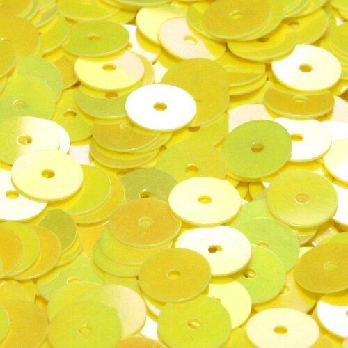 フランス製 高級スパンコール 不透明 グラデーション スパングル 平丸 6mm ダークイエロー アイリス