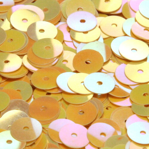 フランス製 高級スパンコール 不透明 グラデーション スパングル 平丸 6mm オレンジ アイリス