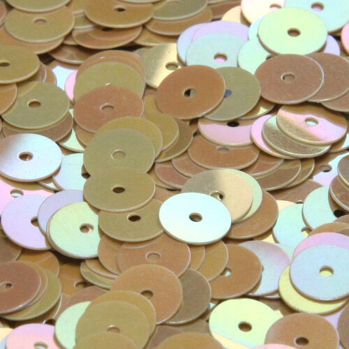 フランス製 高級スパンコール 不透明 グラデーション スパングル 平丸 6mm ブラウン アイリス