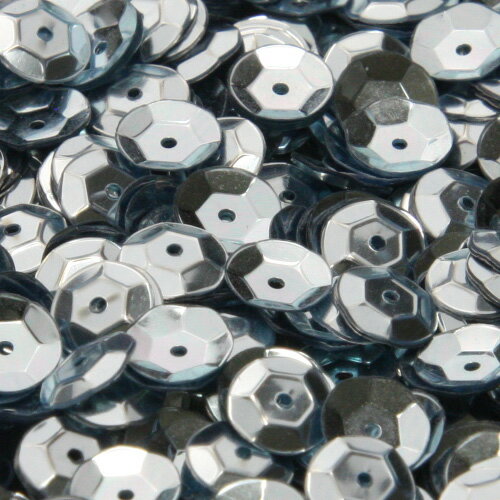 フランス製 高級スパンコール メタリック グラデーション スパングル 亀甲 6mm ライトブルー