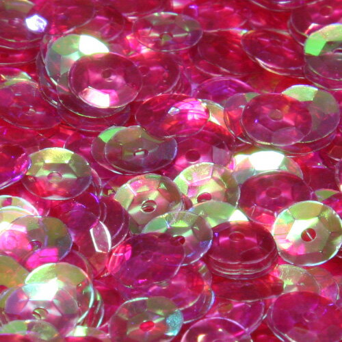 ウォッシャブル スパンコール スパングル 亀甲 6mm ボルドー 透明アイリス