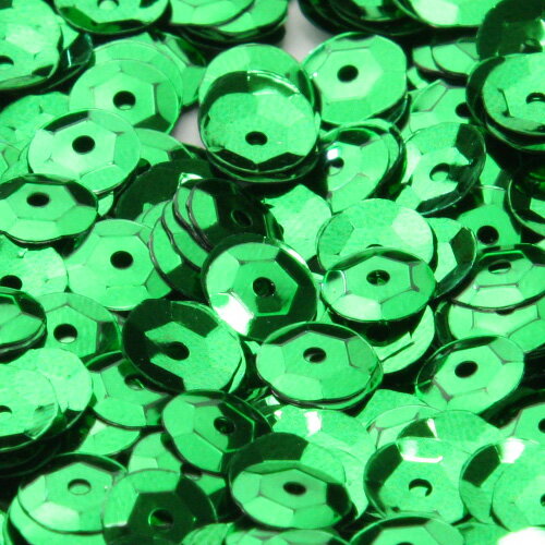 ウォッシャブル スパンコール スパングル 亀甲 5mm グリーン メタリック