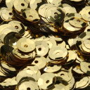 ウォッシャブル スパンコール スパングル 亀甲 5mm ゴールド メタリック