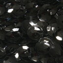 ウォッシャブル スパンコール スパングル 亀甲 4mm ブラック 不透明