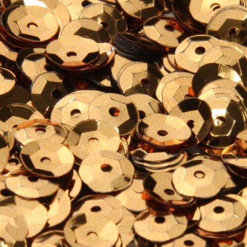 ウォッシャブル スパンコール スパングル 亀甲 4mm コパー メタリック