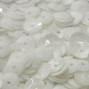 ウォッシャブル スパンコール スパングル 亀甲 6mm ホワイト 不透明