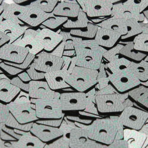 ウォッシャブル スパンコール スパングル スクエア 5mm ヘマタイト メタリック