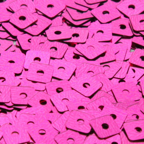 ウォッシャブル スパンコール スパングル スクエア 5mm フューシャ メタリック