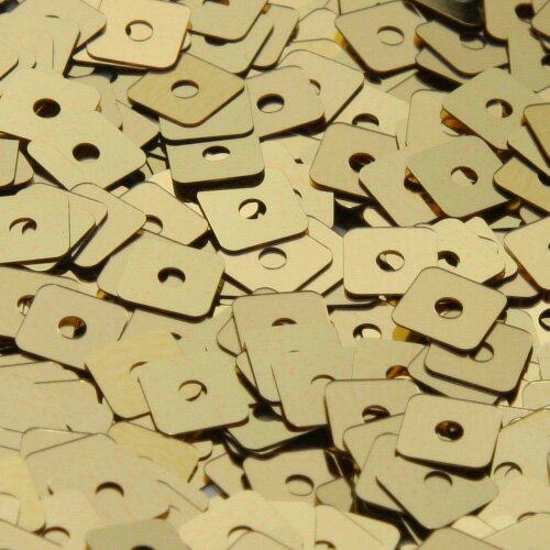 ウォッシャブル スパンコール スパングル スクエア 5mm ゴールド メタリック