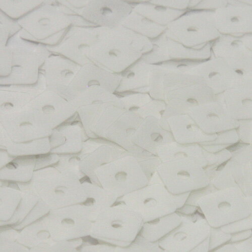 ウォッシャブル スパンコール スパングル スクエア 5mm ホワイト 不透明