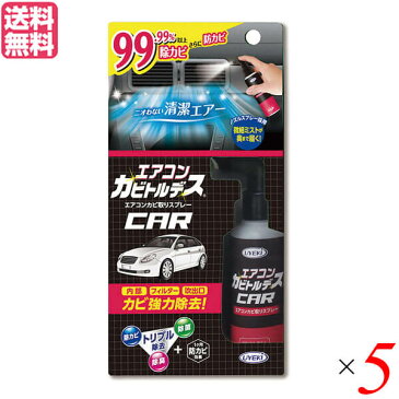 エアコン クリーナー スプレー エアコンカビトルデス車用 80mL 5本セット 送料無料