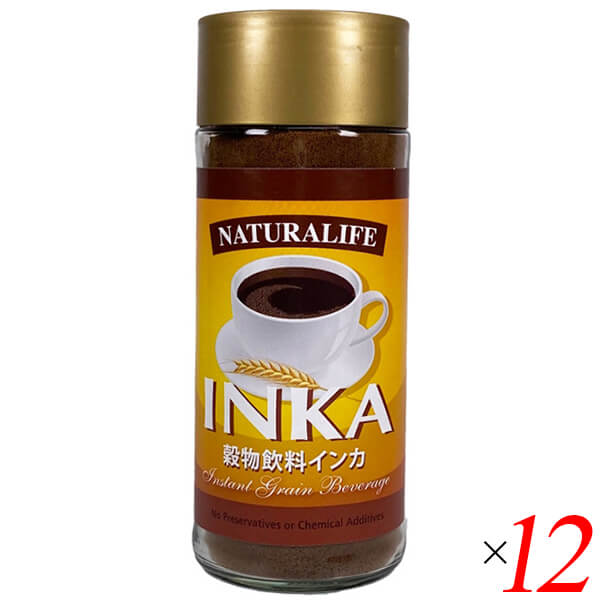 【ポイント5倍】最大29倍！穀物コーヒー ディカフェ デカフェ 穀物コーヒー インカ 100g 12本