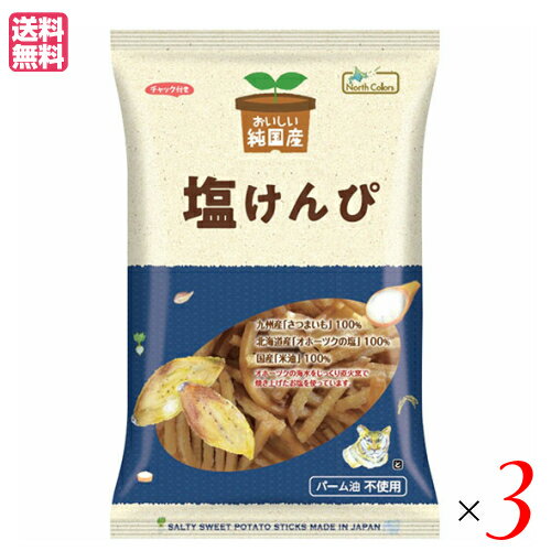 【お買い物マラソン！ポイント6倍！】塩けんぴ 芋けんぴ かりんとう おいしい純国産 塩けんぴ 110g ノースカラーズ 3袋セット 送料無料