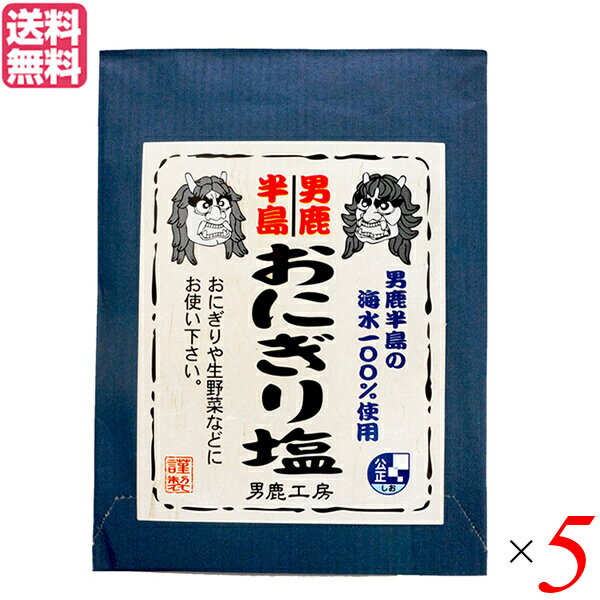 【お買い物マラソン！ポイント5倍！】塩 食塩 おにぎり 男鹿半島 おにぎり塩 40g 5個セット 男鹿工房 送料無料のサムネイル