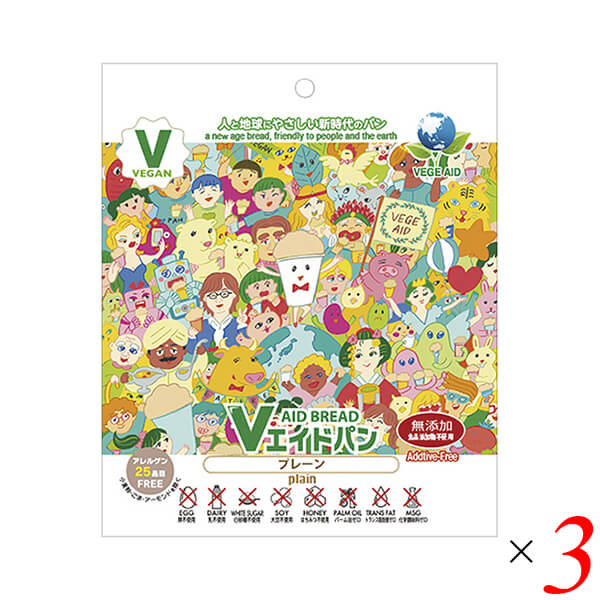【マラソン限定!ポイント2倍!100円クーポン!】非常食 パン 5年保存 東京ファインフーズ Vエイド保存パン プレーン 125g 3個セット