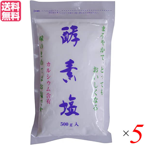 【マラソン限定!ポイント2倍!100円クーポン!】塩 天日塩 天然 酵素塩 500g 5袋セット 送料無料