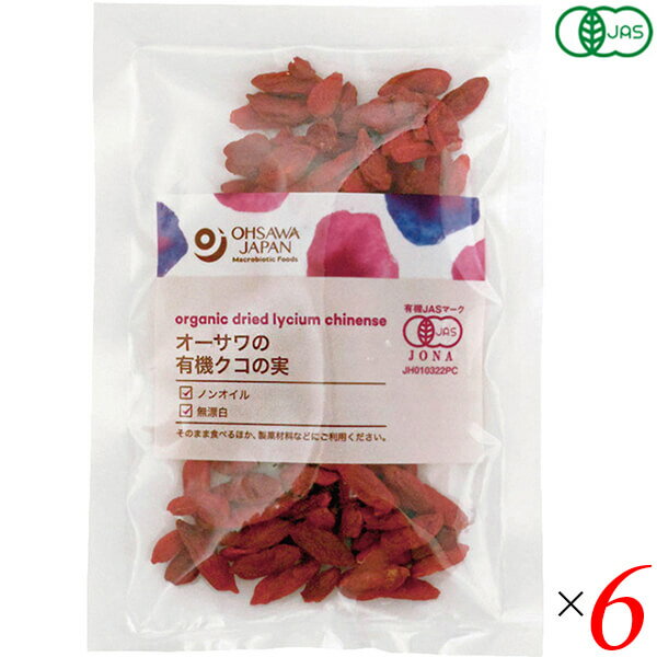 【BF限定!100円クーポン!学割2倍!】クコの実 ドライフルーツ オーガニック オーサワの有機クコの実 40g 6個セット 送料無料