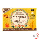 【マラソン限定!100円クーポン!ポイント2倍!】マヌカハニー のど飴 はちみつ マヌカハニー&ジンジャードロップ 22g(6粒) 3個セット 送料無料