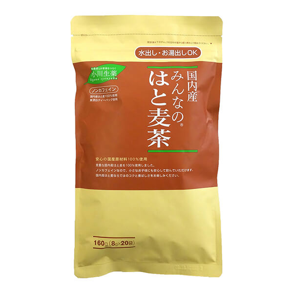 【BF限定！100円クーポン！学割2倍！】はとむぎ茶 ハトムギ 茶 茶みんなのはと麦茶 160g(8g×20) 小川生薬 送料無料