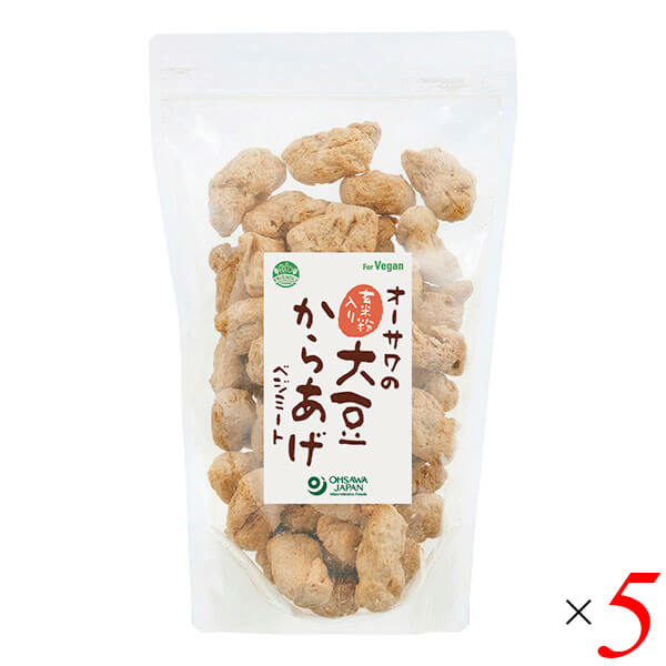【マラソン限定!ポイント2倍!100円クーポン!】大豆ミート ソイミート ヴィーガン オーサワの玄米粉入り大豆からあげ(ベジミート) 150g 5個セット 送料無料