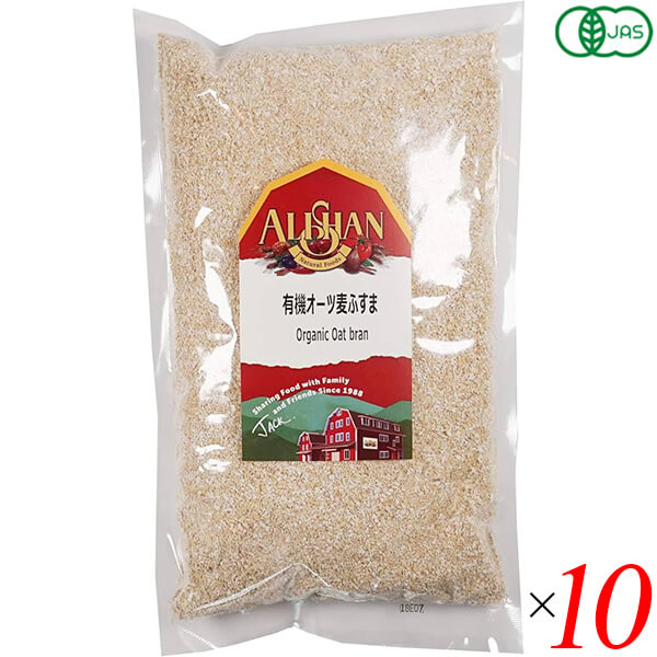 【マラソン限定!ポイント2倍!100円クーポン!】有機オーツ麦ふすま 500g 10個セット アリサン オーガニック パン 襖粉