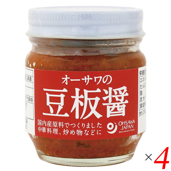 【BF限定！100円クーポン！学割2倍！】豆板醤 国産大豆 唐辛子 オーサワの豆板醤85g 4個セット 送料無料