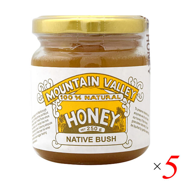 マウンテンバレー ネイティブブッシュ蜂蜜 250g 5個セット はちみつ ハチミツ 天然