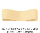 スパンポリエステルサテンリボン #030 9mm幅 巻(30m) 10サイズ86色展開 ハンドメイド DIY 手芸 クラフト 材料 資材 リメイク Ribbon...
