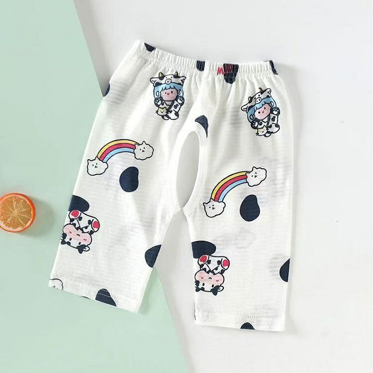 ベビーズボン 通気性 赤ちゃん 七分丈 ベビーズボン 春夏用 ベビーパンツ ルームウェア 男の子 薄手 ウエストゴム 寝巻き 女の子 柔らか 新生児服 無地 快適 ベビー服 出産準備 おむつ替え楽 夏用 春夏着