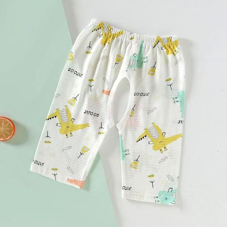 ベビーズボン 通気性 赤ちゃん 七分丈 ベビーズボン 春夏用 ベビーパンツ ルームウェア 男の子 薄手 ウエストゴム 寝巻き 女の子 柔らか 新生児服 無地 快適 ベビー服 出産準備 おむつ替え楽 夏用 春夏着