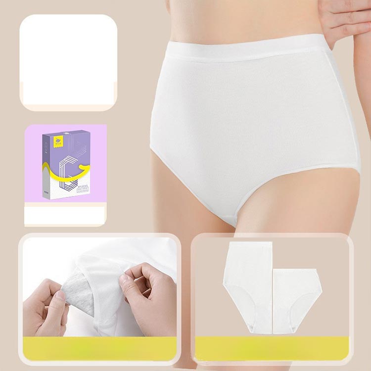 使い捨てパンツ コットン 使い捨て下着 ショーツ 使い捨て 旅行 女性用 ショーツ 15枚セット ハイウエスト 下着 綿 レディース 生理用 インナー 妊娠 マタニティ 使い捨てショーツ 無地 通気性 伸縮性 深履き 入院 介護 携帯用 避難 災害 非常用 防災 ショーツ 2